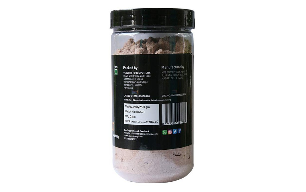 Graminway Black Salt    Plastic Jar  900 grams